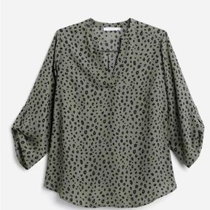 Lush - Warren Split Neck Blouse